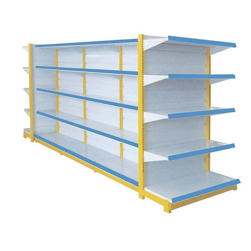 Factory Supplied Top Quality Supermarket Shelves Metal Double Side Display Rack