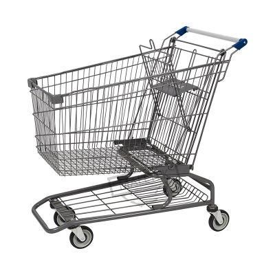 Popular Galvanized American Supermarket Trolley with Accessories