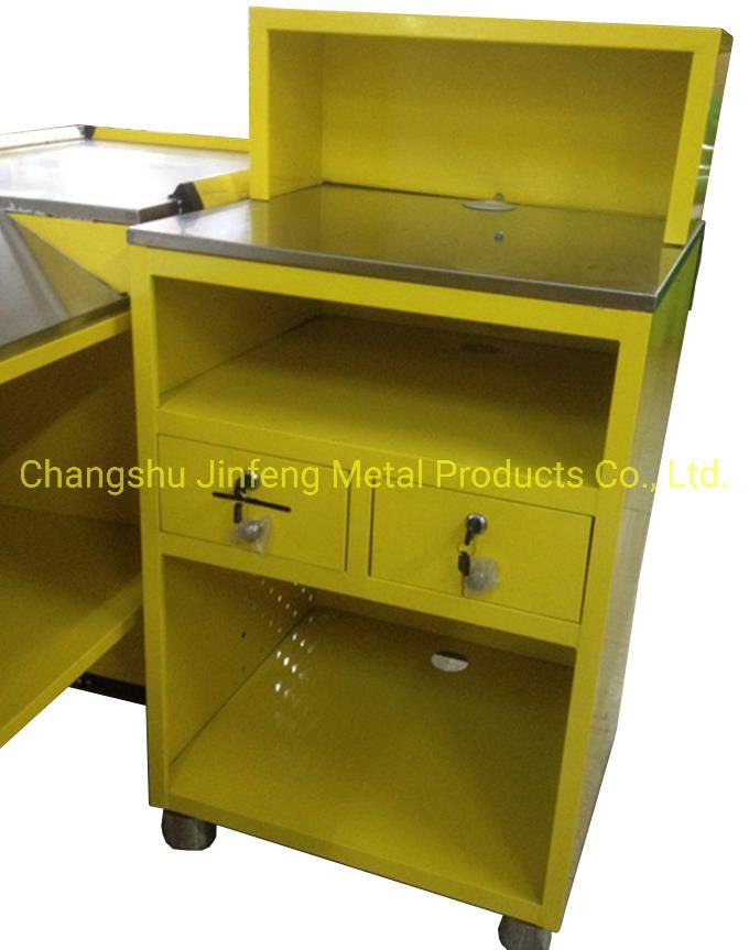 Customized Supermarket Shelf & Store Cashier Desk Checkout Counter