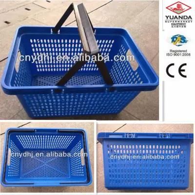 Supermarket Shopping Hole Plastic Handle Basket (YD-Z4)