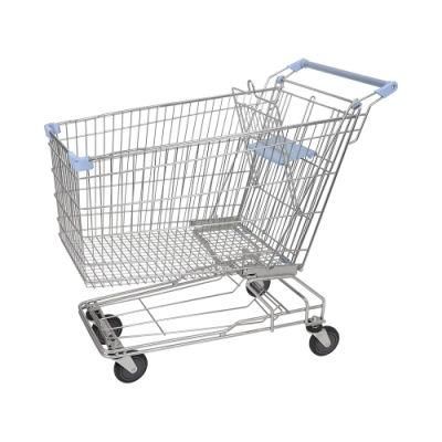 Customized 240L Convenience Store Supermarket Trolley with Coin System