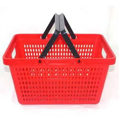 Wholesale Double Handle Round Hole Supermarket Shopping Basket