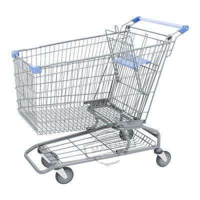 Popular Zinc with Powder Coating 210L Shopping Trolley