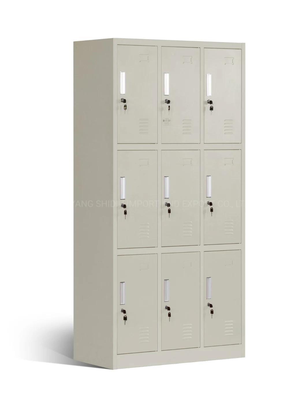 Multiple Doors 9 Doors Uniform Box Locker for Employee