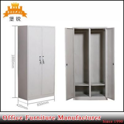 Office Furniture Clothes Wardrobe Metal Steel 2 Door Cabinet Key Rack Locker