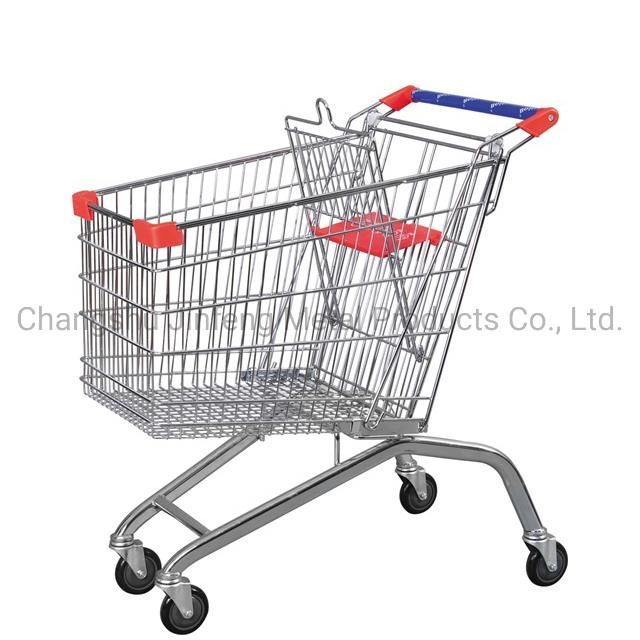 Supermarkets Metal Shopping Carts Shopping Malls Trolleys with Wheels