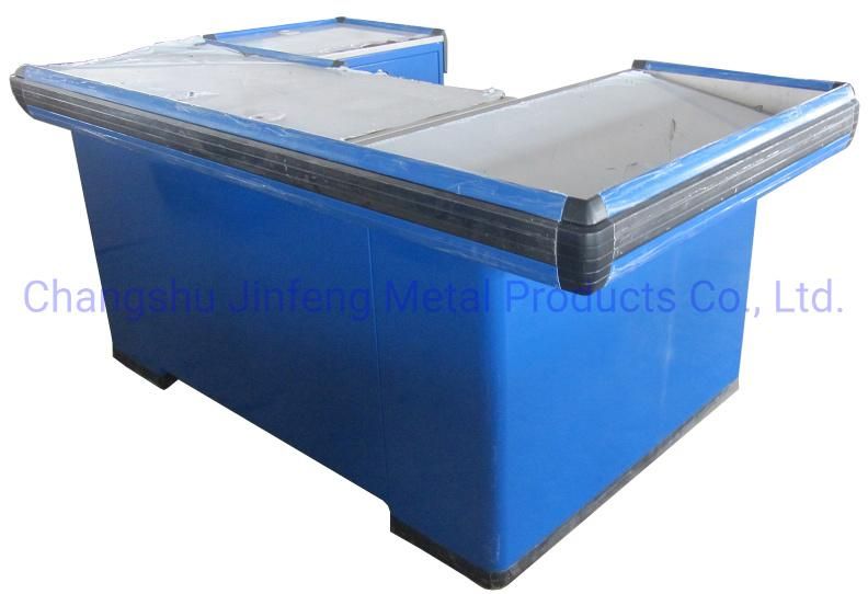 Supermarket Stainless Steel Top Cover Casher Table