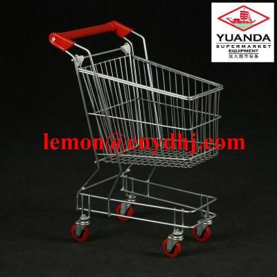 Supermarket Metal Mini Size 4 Wheel Shopping Trolley Cart