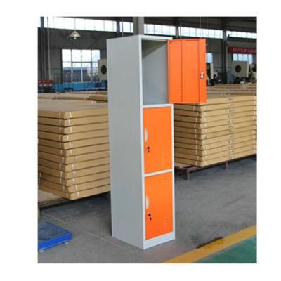 Fas-011 3 Door Iron Staff Locker Steel Gym Storage Lockers Metal Clothes Locker Cabinet