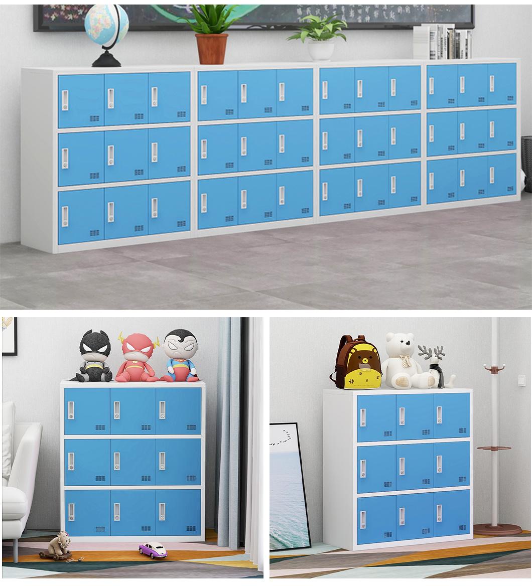 Primary School Classroom Mini Steel Locker Cabinet 9 Openings