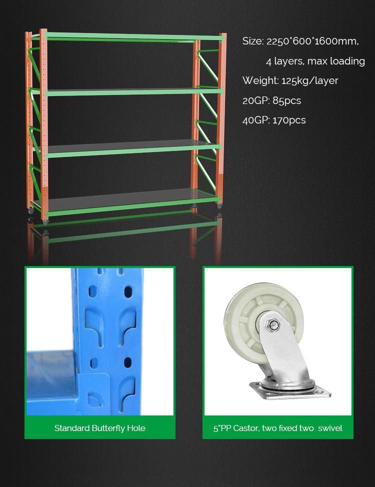 Warehouse Medium Duty System Stackable Steel Pallet Rack