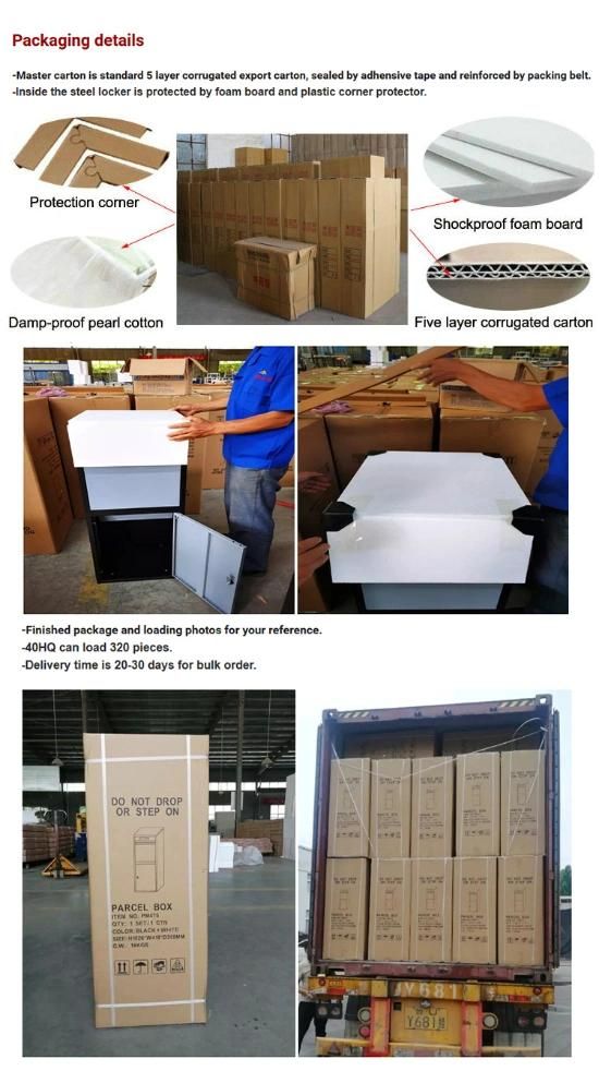 Fas-158 Steel Parcel Post Box Package Mailbox Letterbox Delivery Drop Box Parcel Box