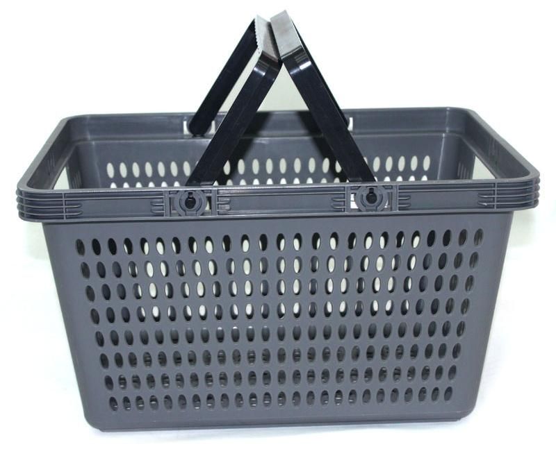 Material Supermarket Basket Small Hole Portable Plastic Hand Shopping Basket