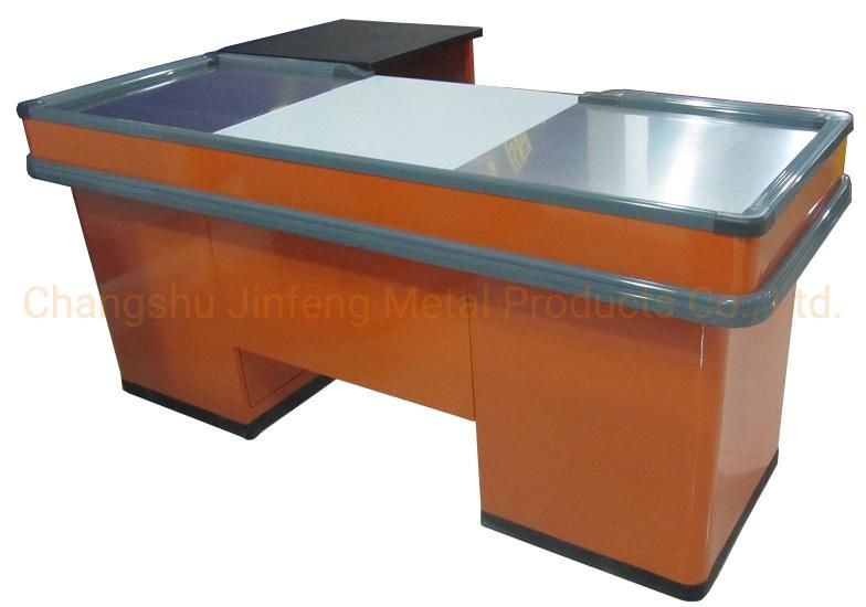 Supermarket Checkout Counter Retail Store Cashier Desk Jf-Cc-068