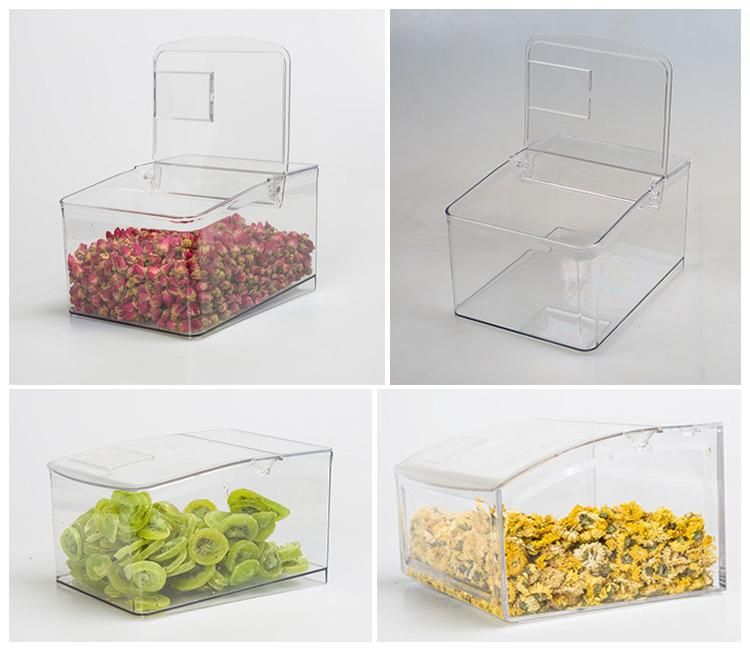 Clear Surface Mini Bulk Dry Fruit Dispenser for Supermarket Display