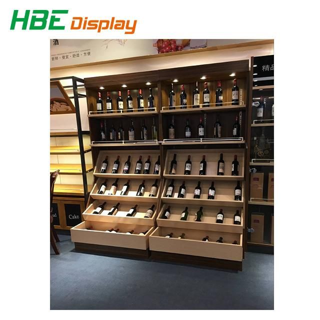 High Classic Store Wood Wine Display Rack