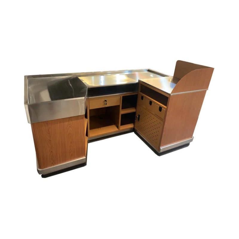 Multifunctional Stainless Steel Supermarket Checkout Counters