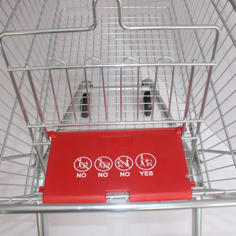 Supermarket European Style Shopping Trolley with Four Wheels, Good Price