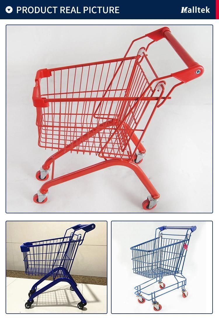 Hot Selling Metal Children Retail Grocery Shopping Trolleys for Child Use