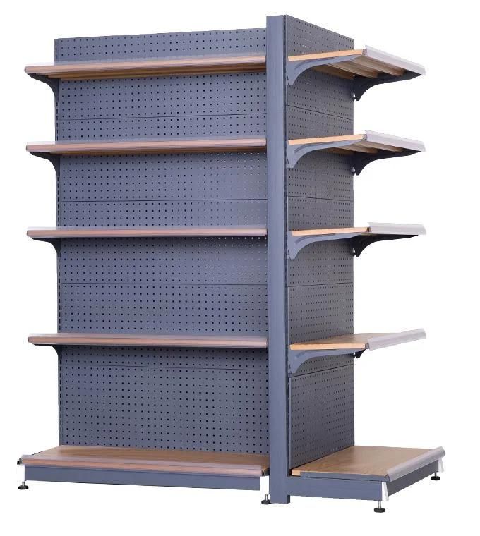 Iron Supermarket Shelf Convenience Store Rack Retail Scaffali Shelving Systems Decorative Metal Shop Display Racks