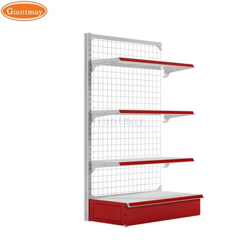 Giantmay Wholesale Gondola Shelves Hardware Store Black Steel Shelves Retail