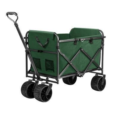 Collapsible Folding Wagon Cart Heavy Duty Foldable Grocery Cart for Outdoor Utility Garden Cart Shopping Camping Cart with Wheels Tc-H003