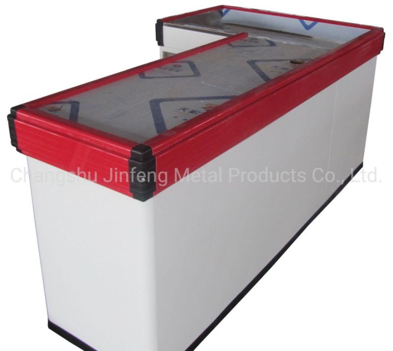 Supermarket Checkout Counter Standard Metal Cashier Table Jf-Cc-107