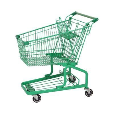 125L German New Metal Supermarket Push Cart