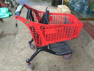 American Style Supermarket Hypermarket Plastic Shopping Trolley