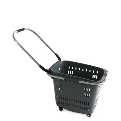 Shop-Wide Professional Supermarket Shopping Basket Trolley Wheels with Handle Shopping Basket