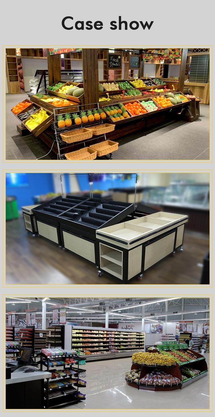 Fruit Vegetable Banana Display Rack for Supermarket and Groceries