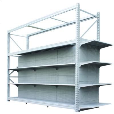 Heavy Muli-Funcation Black Supermarket Gondola Shelving Units