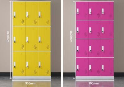 Custom Color Low MOQ Steel Lockers School Supermarket Staff Employee Cabinet Storage Lockers Metal Personal Locker