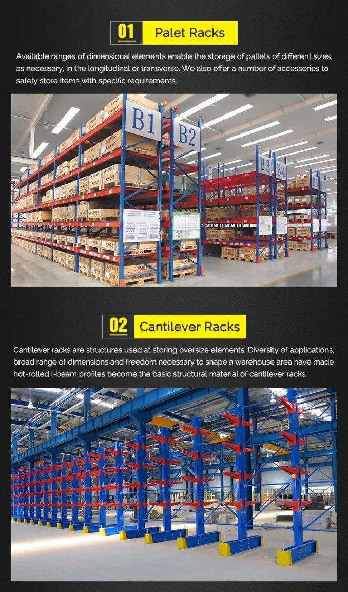 High Loading Capacity Metal Material Cantilever Rack