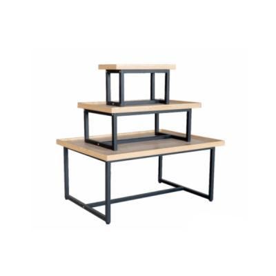 Three Layers Display Stand Wooden Shelf Multiple Sizes Are Available