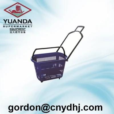 High Quality Four Wheels Supermarket Trolley Basket Zc-9