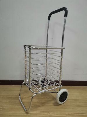 Factory Metal Portable Rolling Shopping Cart Supermarket Trolleys