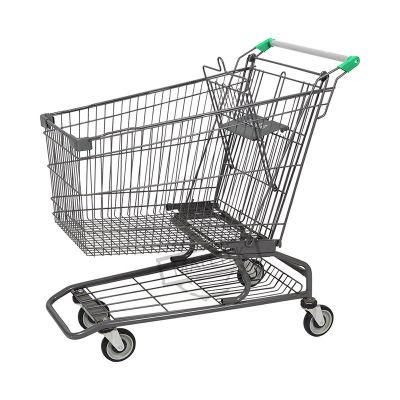 New Design Zinc Plated 180L Supermarket Trolley Manufacturers