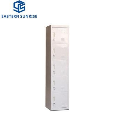 New Design K-D Structure 5 Door Hostel Metal Locker