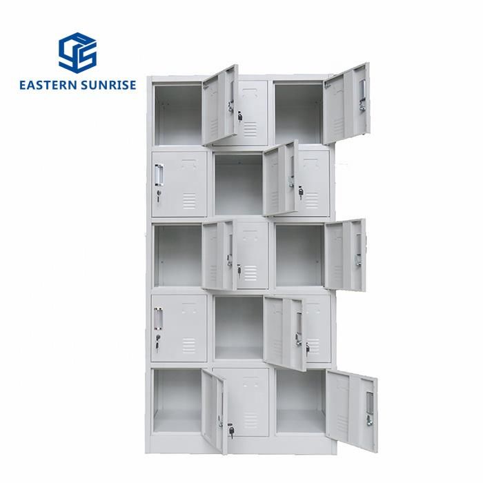 15 Doors Public Steel Locker for Supermarket/Gym/School/Staff