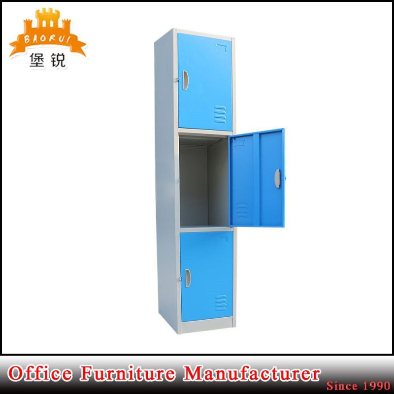 Padlock Design Three Layers 3 Door Steel Locker