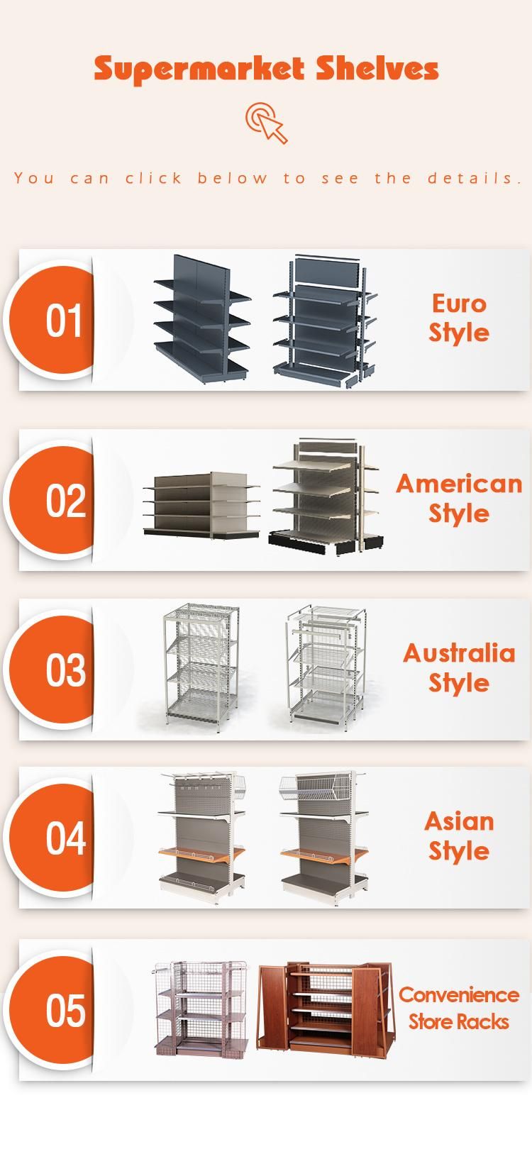 Heavy Duty Combined Integrated Gondola Shelving