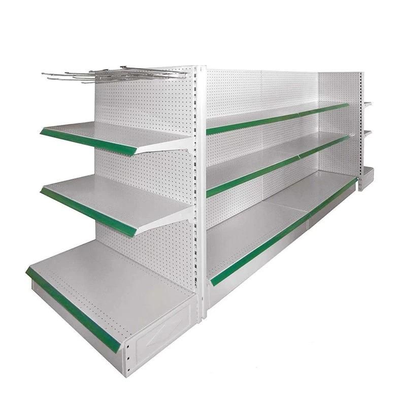 Double Side Metal Gondola Shelf Supermarket Gondola Shelving