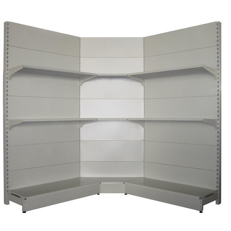 Multi-Layer Retail Display Single Side Corner Shelf in Supermarket