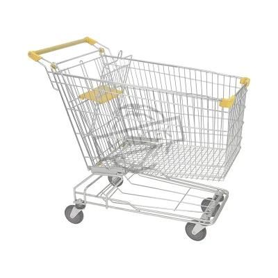 Best Price Grocery Store TPR Wheels Shopping Zinc Plated Trolley