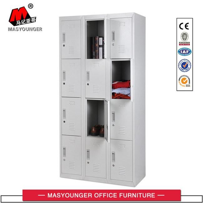 Factory Direct Sale Flat Packing 12 Door Metal Storage Locker