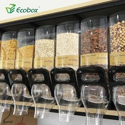 Wall Mounted Plastic Bulk Food Dispenser Cereal Dispenser Gravity Bin