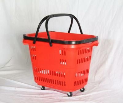 Luxury Small Four Wheels Shopping Basket for Supermarket