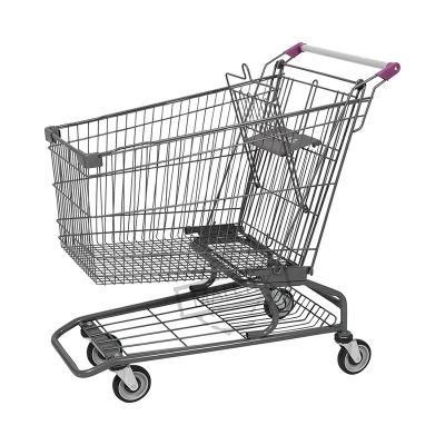 Hot Sale Powder Coating 210L Grocery Trolley