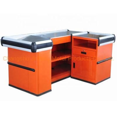 Supermarket Equipment Cashier Desk Convenience Store Metal Checkout Counter Jf-Cc-044